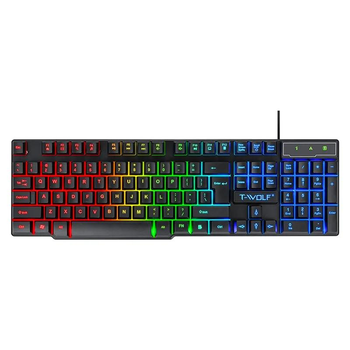 Клавиатура игровая T-Wolf T20 RGB проводная Black