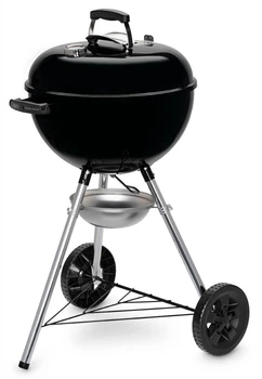 Садовый гриль Original Kettle Weber E-4710 на угле колеса с крышкой черный