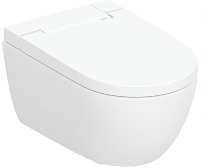 Унитаз подвесной GEBERIT AquaClean Alba 146.350.01.1 с функцией биде и сиденьем Soft Close дюропласт