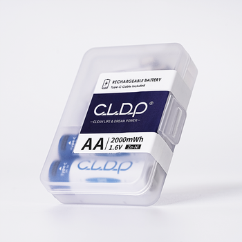 Аккумулятор NiZn AA 1.6V 2000mWh Type-C USB CLDP 2 шт
