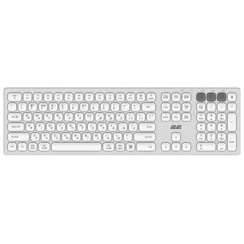 Клавиатура беспроводная 2E KS270 Silver/White (2E-KS270WBWH_UA)