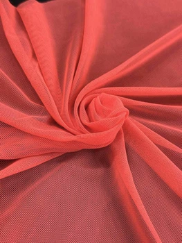 Сетка стрейчевая коралловая 65г/м2 140см 1пог.м