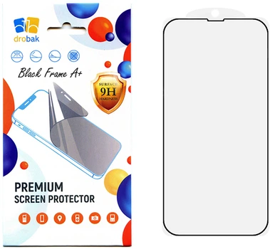 Захисне скло Drobak Frame A+ для Apple iPhone 16 Pro Max Black (171787)