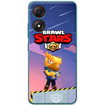 Силиконовый Чехол с Картинкой для ZTE Blade A34 Принт (Бравл Старс Ворон, Brawl Stars Crow) (57971-ysm018)