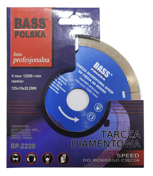 Tarcza diamentowa Bass Polska do cięcia na mokro 125 mm 2220 (5902067612279)