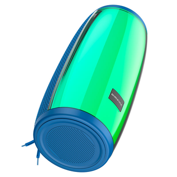 Bluetooth колонка Borofone BR20 в синем цвете с поддержкой портативности, RGB подсветкой и версией Bluetooth V5.0.