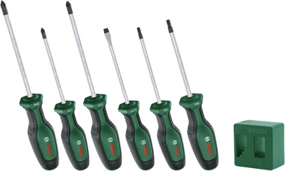 Набор отверток Bosch PH/PZ/SL/Torx 6 шт + намагничиватель (1600A02W7L)