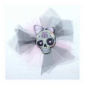 Брошка-заколка Santa Muerte Pink Seta Decor 19-891