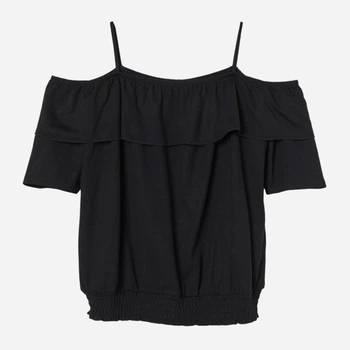 Подростковая майка для девочки H&M 60855944 134-140 см Черная (6666000330109)