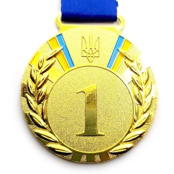 Медаль спортивна 6 см зі стрічкою за І місце SVN-7051