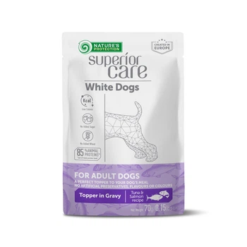 Влажный корм для собак с белой шерстью Nature's Protection Superior Care White Dogs Adult All Breeds With Tuna And Salmon, 70 гр
