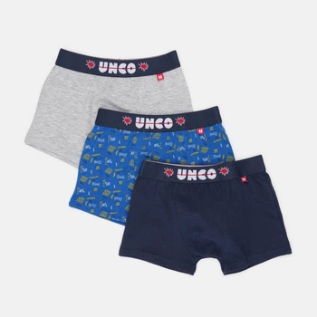 Набір дитячих трусів-боксерів 3 шт для хлопчика Unco Boxer Y Pack3 98-104 см Bleu Jeans (ROZ6501018340)