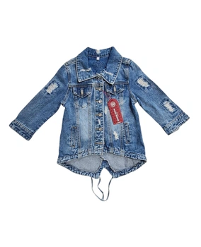Детская джинсовая куртка RESSER DENIM для девочки 110 см голубая