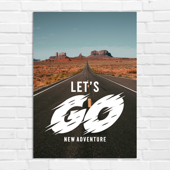 Плакат-постер Кавун Let's Go New adventure А2 Разноцветный ПЛ000902А2