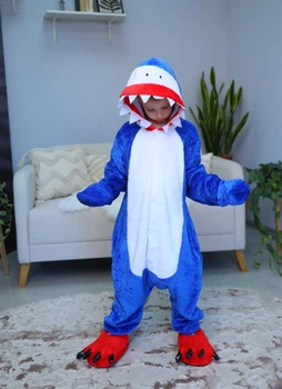 Пижама кигуруми Kigurumi для мальчика Акула Синяя на рост 110 - 120 см (208642)