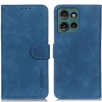 Чохол-книжка з застібкою KHAZNEH Retro Wallet для Motorola Edge 50 Neo / Edge 60 Neo - Blue