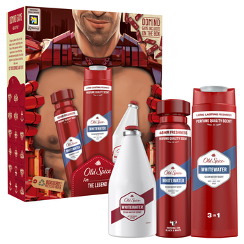 Zestaw upominkowy Old Spice Whitewater Ironman Dezodorant w sprayu 150 ml + Żel pod prysznic 250 ml + Balsam po goleniu 100 ml (8700216131568)