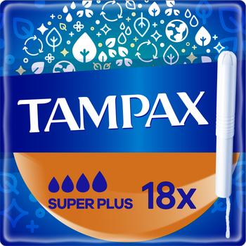 Тампони Tampax Super Plus з аплікатором 18 шт (8006540716670)