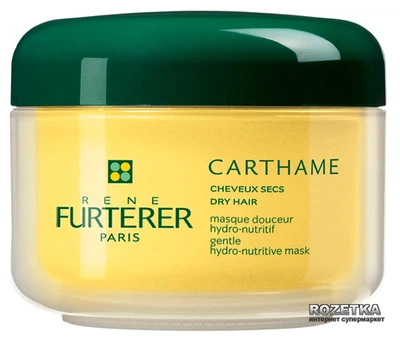 Ніжна зволожувальна і живильна маска Rene Furterer Carthame для сухого волосся 200 мл (3282779200943)