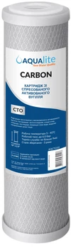 Картридж зі спресованим вугіллям Aqualite CTO Ø70x250мм 45°C (очищення від хлору та органічних забруднень)