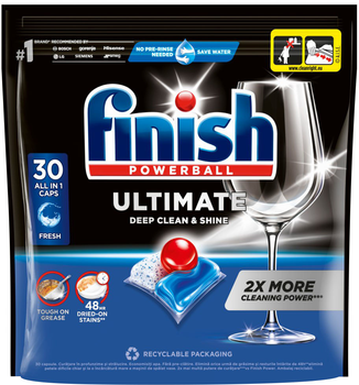 Засіб для миття посуду в посудомийних машинах FINISH Ultimate All in 1 30 капсул (5908252001071)