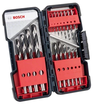 Набор сверл по металлу Bosch HSS PointTeQ 1-10 мм, 18 шт (2608577350)