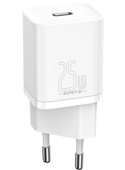 Сетевое зарядное устройство Baseus Super Si Quick Charger USB-C 25W EU White (CCSP020102)