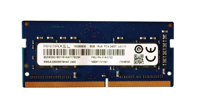 Оперативная память 8 ГБ, DDR4, для ноутбуков, Ramaxel (2400 МГц, 1.2 В, CL17, RMSA3260MB78HAF) Б/У
