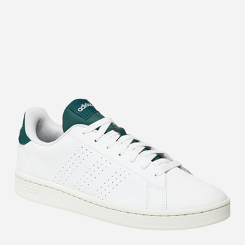 Tenisówki męskie z eko skóry adidas Advantage IF6096 40.5 Biały/Ciemnozielony (4066765511003)