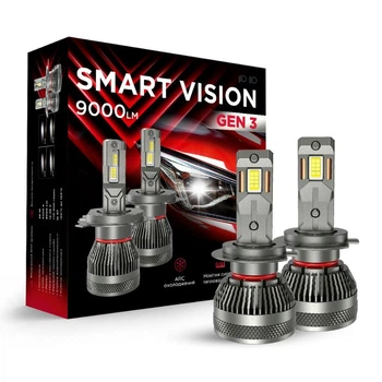 Светодиодные лед лампы H7 PX26d Carlamp Smart Vision Gen3 Led автолампы 9000 Lm 6500 K (SMG3H7)