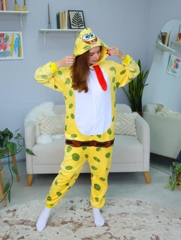 Детская кигуруми для девочки Kigurumi Nickelodeon Sponge Bob Губка Боб Желтый 130 - 145 см (2066/1)