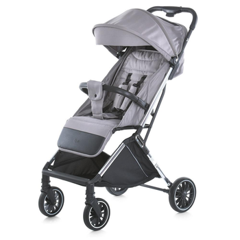 Детская прогулочная коляска-книжка ME 1129 LINK Silver Striped Серебряная