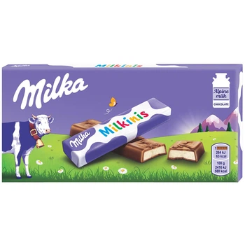 Шоколад молочний Milka Milkinis з молочною начинкою 87.5 г