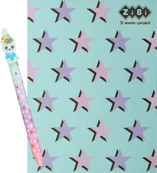 Набор Блокнот ZiBi Pattern + Гелевая ручка Cat Пиши-Стирай (ZB.12767-02.2)