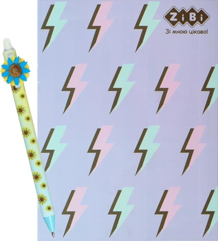 Набор Блокнот ZiBi Pattern + Гелевая ручка Подсолнух Пиши-Стирай (ZB.12767-26.2)