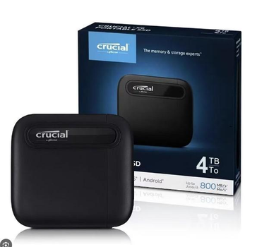 Жорсткий диск пртативний 2,5'' 4TB Crucial Portable SSD X6 USB 3.1/Type-C (CT4000X6SSD9)