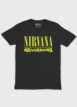 Чоловіча футболка MODNO з рок принтом "Nirvana" M Чорний (TS001-5-BL-004-2-429-M)