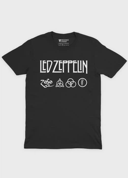 Жіноча футболка MODNO з рок принтом "Led Zeppelin" M Чорний (TS001-5-BL-004-2-398-F)