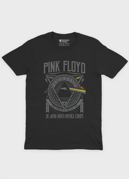Жіноча футболка MODNO з рок принтом "Pink Floyd" XXL Чорний (TS001-1-BL-004-2-086-F)