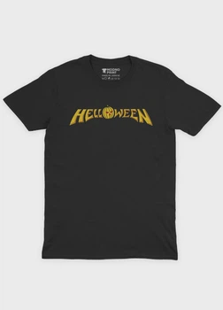 Чоловіча футболка MODNO з рок принтом "Helloween" M Чорний (TS001-5-BL-004-2-375-M)
