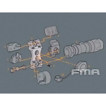 Кріплення на рейки шолома FMA UTK TB1189