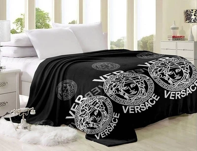 Плед-покривало з флісу Versace (Версаче) ТЕТ-а-ТЕТ 220х240 см Велсофт (мікрофібра) ТТП167-3