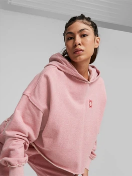 Худі жіноче Puma Plant Dye Pivot Crop Hoodie 62218503 XS Рожеве (4099683537732)