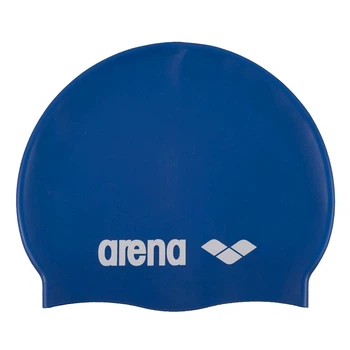 Детская шапочка для плавания Arena Classic Silicone JR, синяя, универсальная (91670-077)