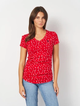 Футболка хлопковая женская U.S. Polo Assn 2876843-1H00A XS Красная (786660535686)