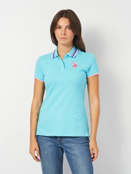 Поло женское U.S. Polo Assn 2236116-ZH00A S Голубое (786660696844)