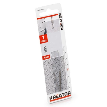 Свердло по металу HSS Ø 1x34mm 3шт Kreator (KRT010101)
