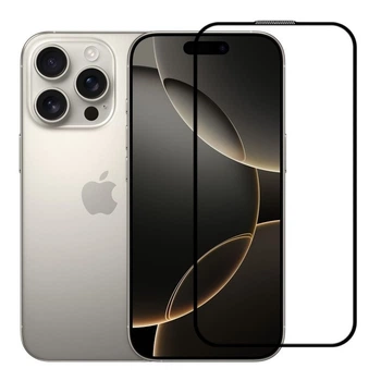 Защитное стекло LUX для Apple iPhone 16 Pro Max полная проклейка черный