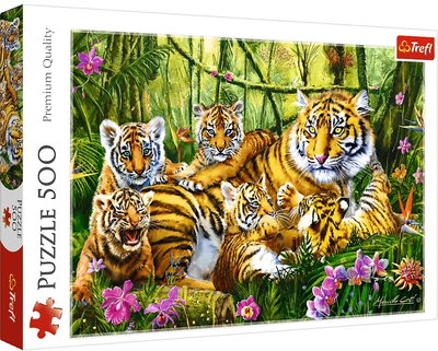 Puzzle Trefl Premium Quality Rodzina tygrysów 500 elementów (5900511373509)