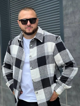 Мужская рубашка MonsterBrand теплая 5XL (60) черная